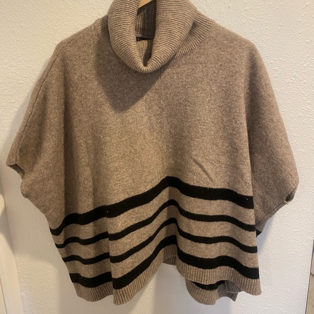 Tahari Cowl Neck Poncho Sweater - Size L